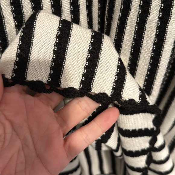 Calvin Klein Black /White Striped Midi Dress - Picture 7 of 7